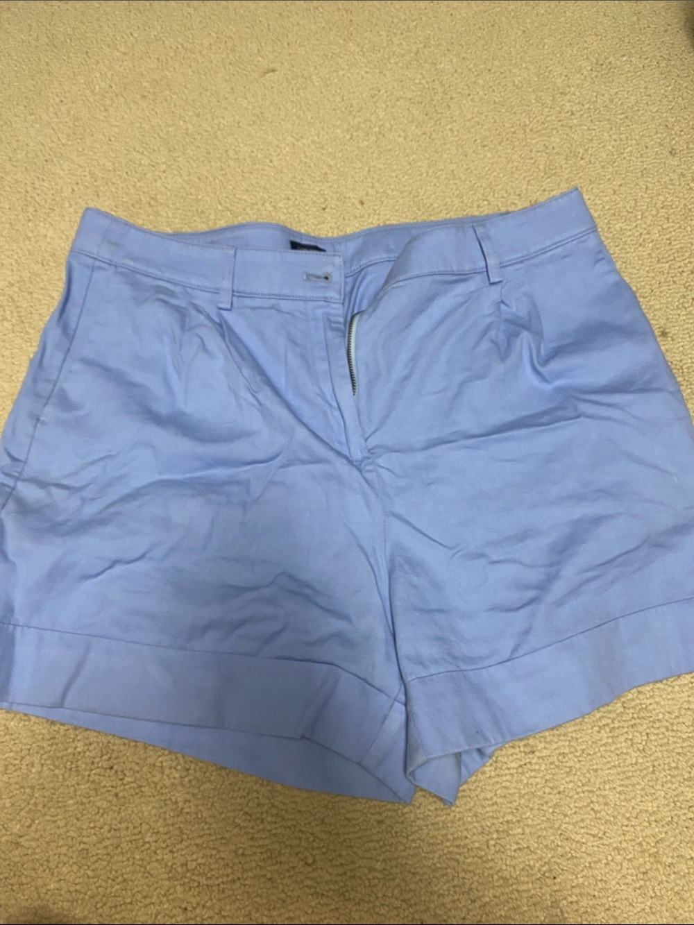 J. Crew Light Blue High-Waist Tailored Shorts